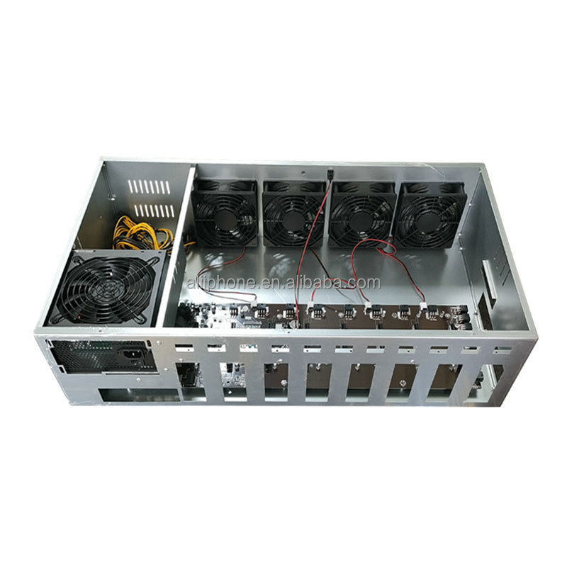 B75 motherboard chassis  8gpu case computer 8 fans motherboard chassis rack system psu 8 gpu motherboard server case