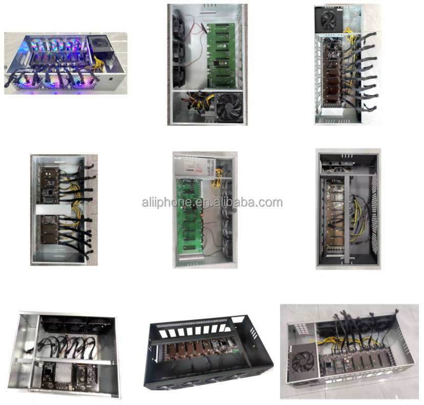 B75 motherboard chassis  8gpu case computer 8 fans motherboard chassis rack system psu 8 gpu motherboard server case