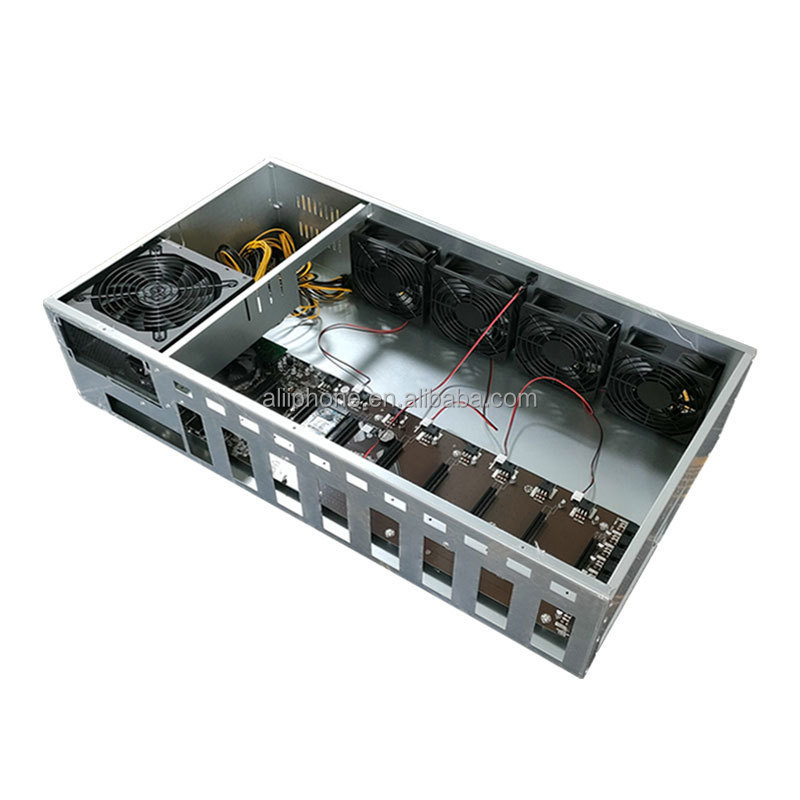 B75 motherboard chassis  8gpu case computer 8 fans motherboard chassis rack system psu 8 gpu motherboard server case