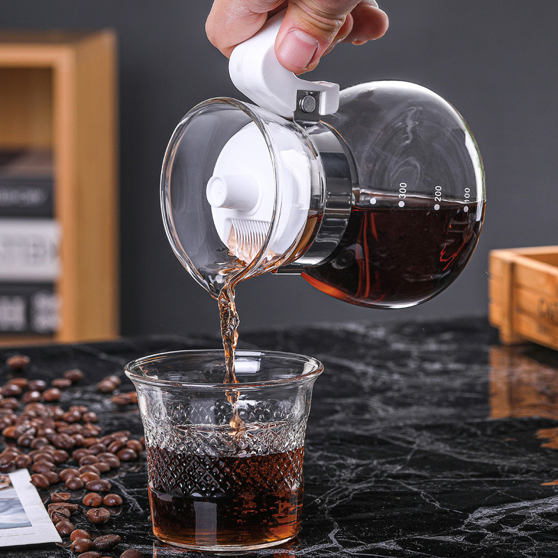 Wholesale Cheap Custom Logo Heat Resistant Glass Coffee Pot Carafe With Handle