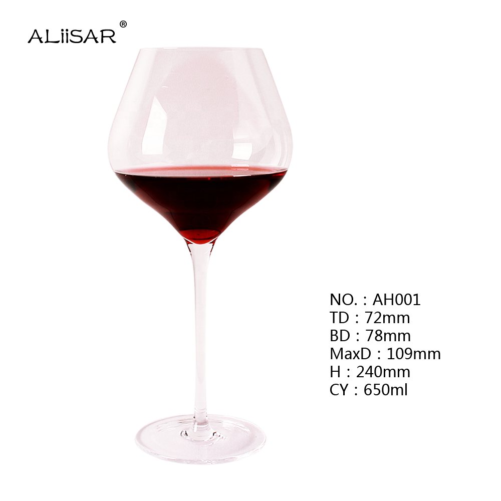 Lead Free Crystal Handmade Clear Stemware red wine Glasses