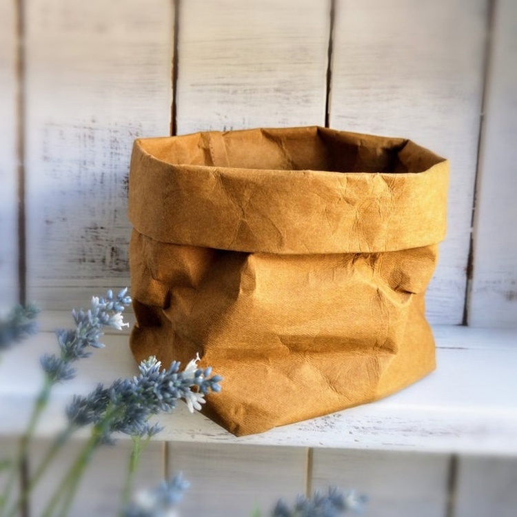 Eco friendly grow bag light paper plant bag garden washable kraft paper grow bag flower shop decoration