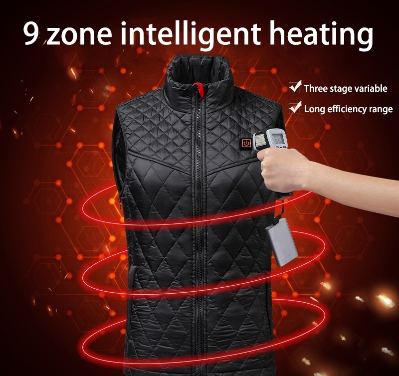 Utility Jacket Heated Vest Lightweight Bodywarm Men Outdoor Sleeveless Custom Electric Luxury Puffer Down Vest Mens with Battery