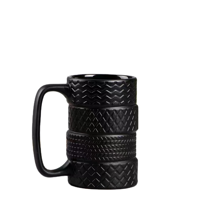 2023 New Design High Quality Creative large capacity ceramic cup new fancy ceramic tire cup