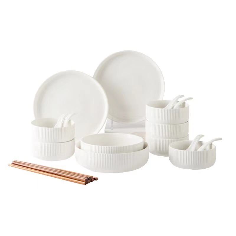 Nordic style creative ceramic tableware matte glazed dishes personality Japanese dishes set