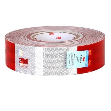 Red White Waterproof Reflector Conspicuity Tape - Safety Sticker Strips for Trailers, Cars, Trucks, Warning Tape Automotive