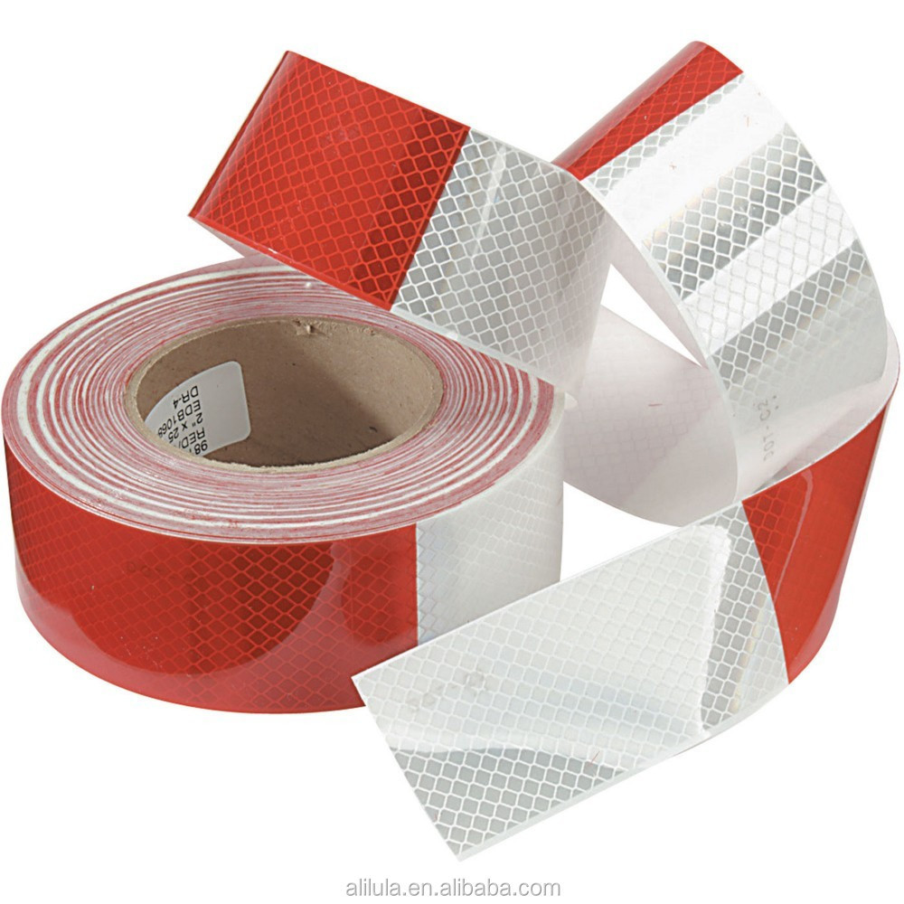 Reflective Trailer Safety Tape Conspicuity Tape Warning Sign Car Truck Red White