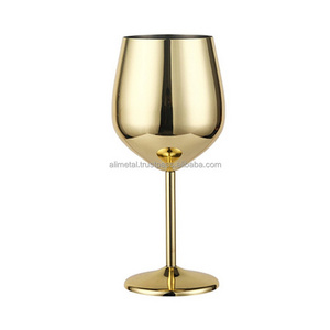 Customizable Modern Design Gold Plated Stainless Steel Wine Glass Goblet, Champagne Glasses, Cocktail Glasses Barware Tools