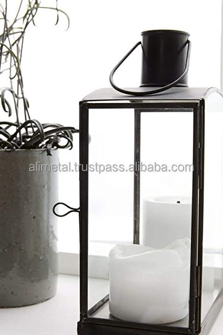 Decorative metal and glass lantern candle holder for decoration at all places like wedding lanterns and house lanterns