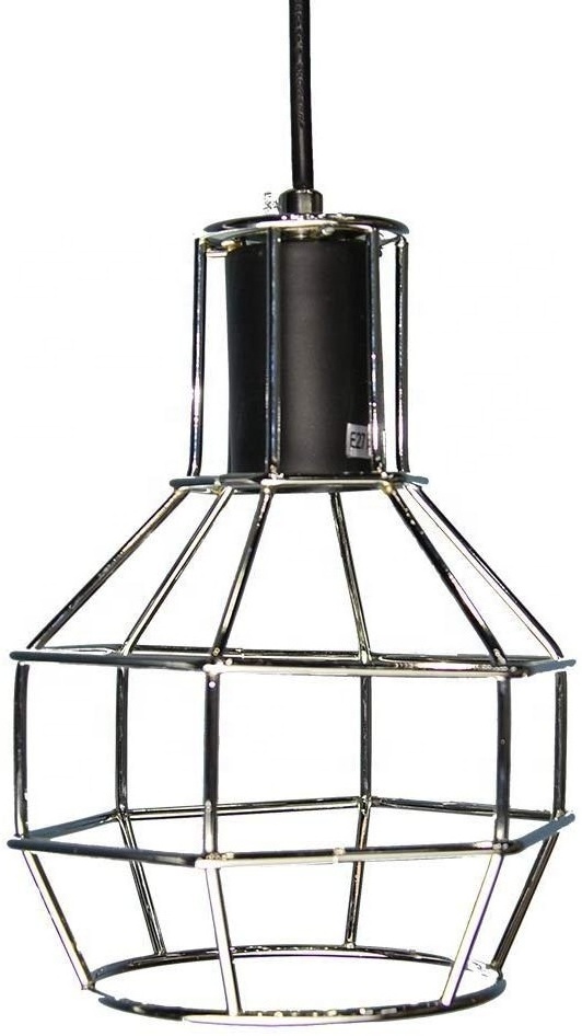 Industrial wire cage ceiling light