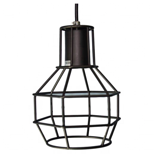 Industrial wire cage ceiling light