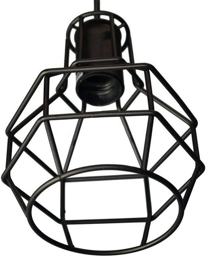 Industrial wire cage ceiling light