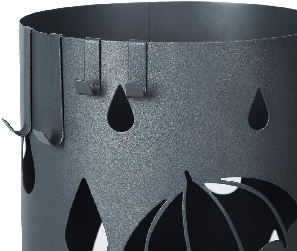 Customisable Metal Umbrella cut out umbrella stand with dripped water tray for decoration made with high quality