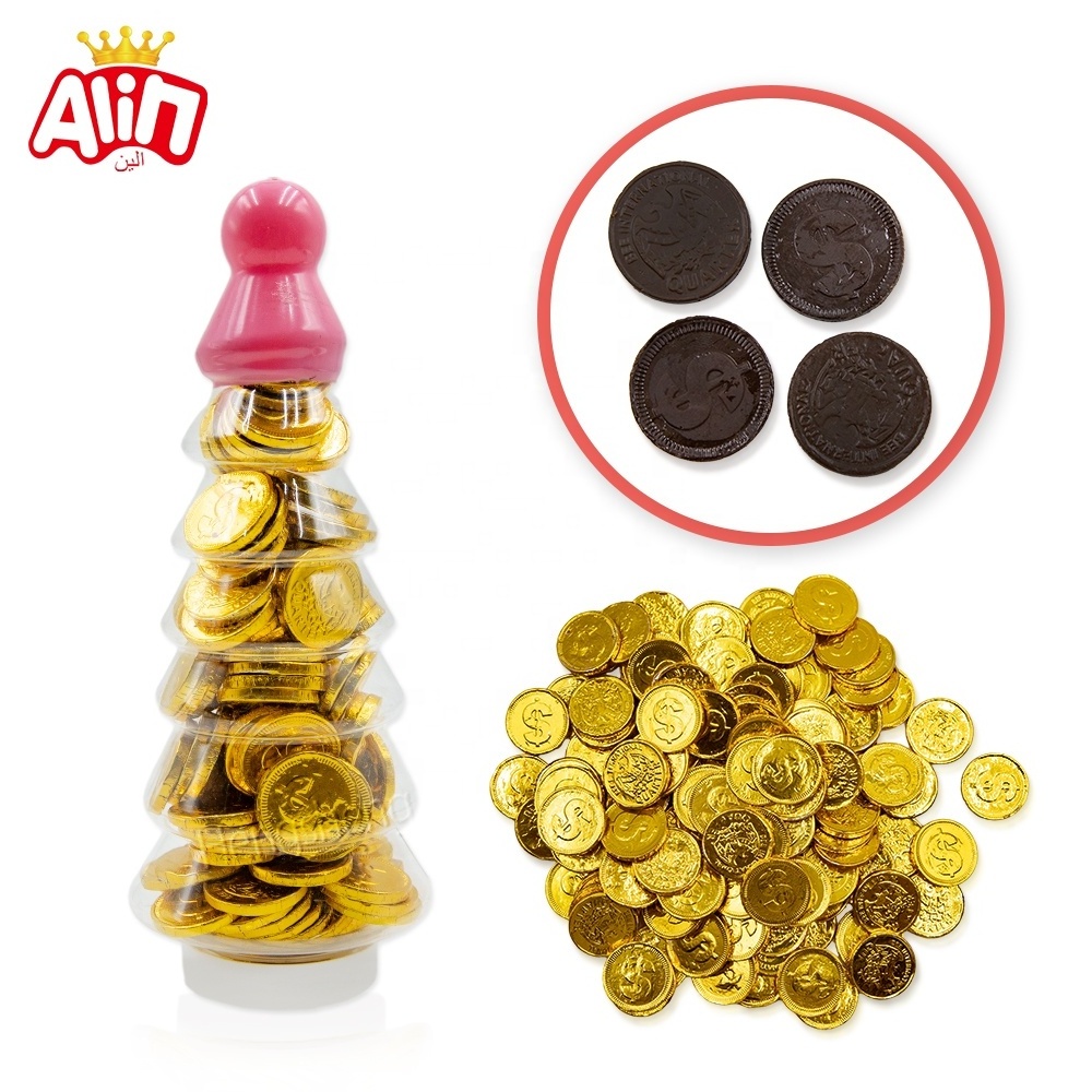 wholesaler candy chocolate cream chocolate halal Pagoda chocolate coins