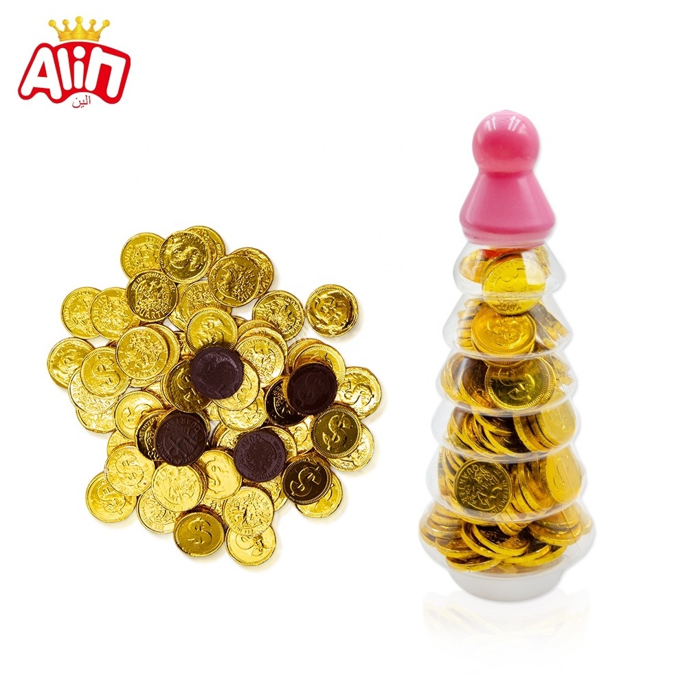 wholesaler candy chocolate cream chocolate halal Pagoda chocolate coins