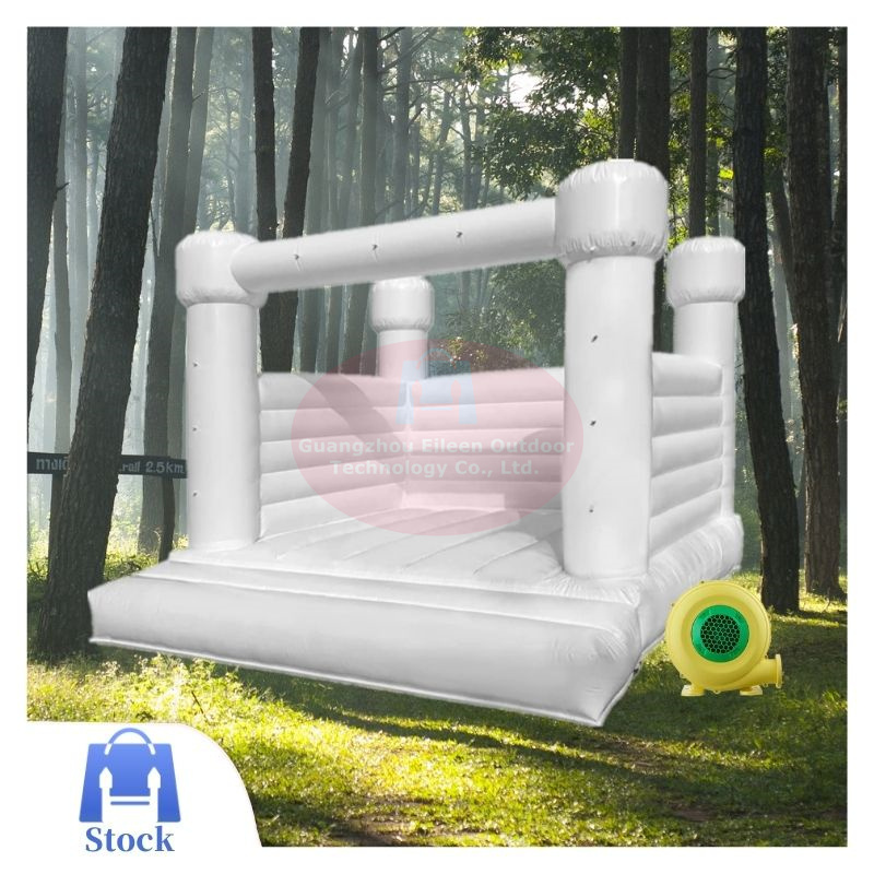 RTS 13x13ft White Bounce House For Softplay Rental Commercial Bouncy House Outdoor Use Inflatable White Bouncy Castle For Kid