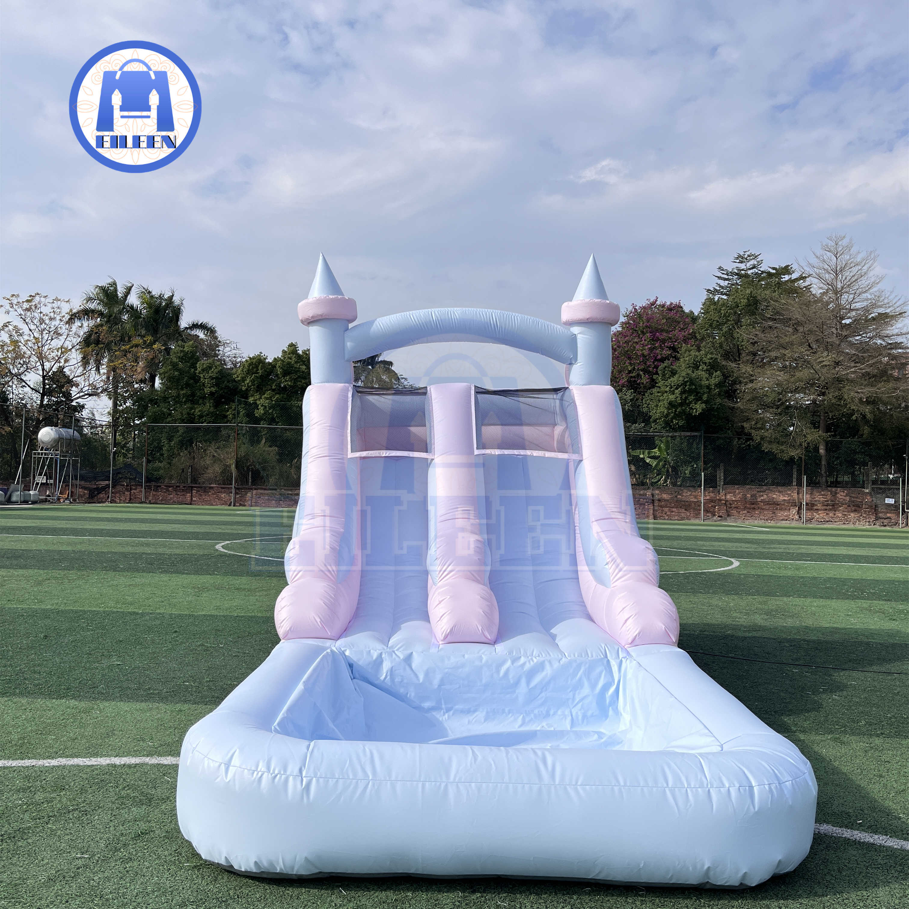 Commercial 20*9*13ft Inflatable water slide with pool for rental and resell in summer fun for kids and adults