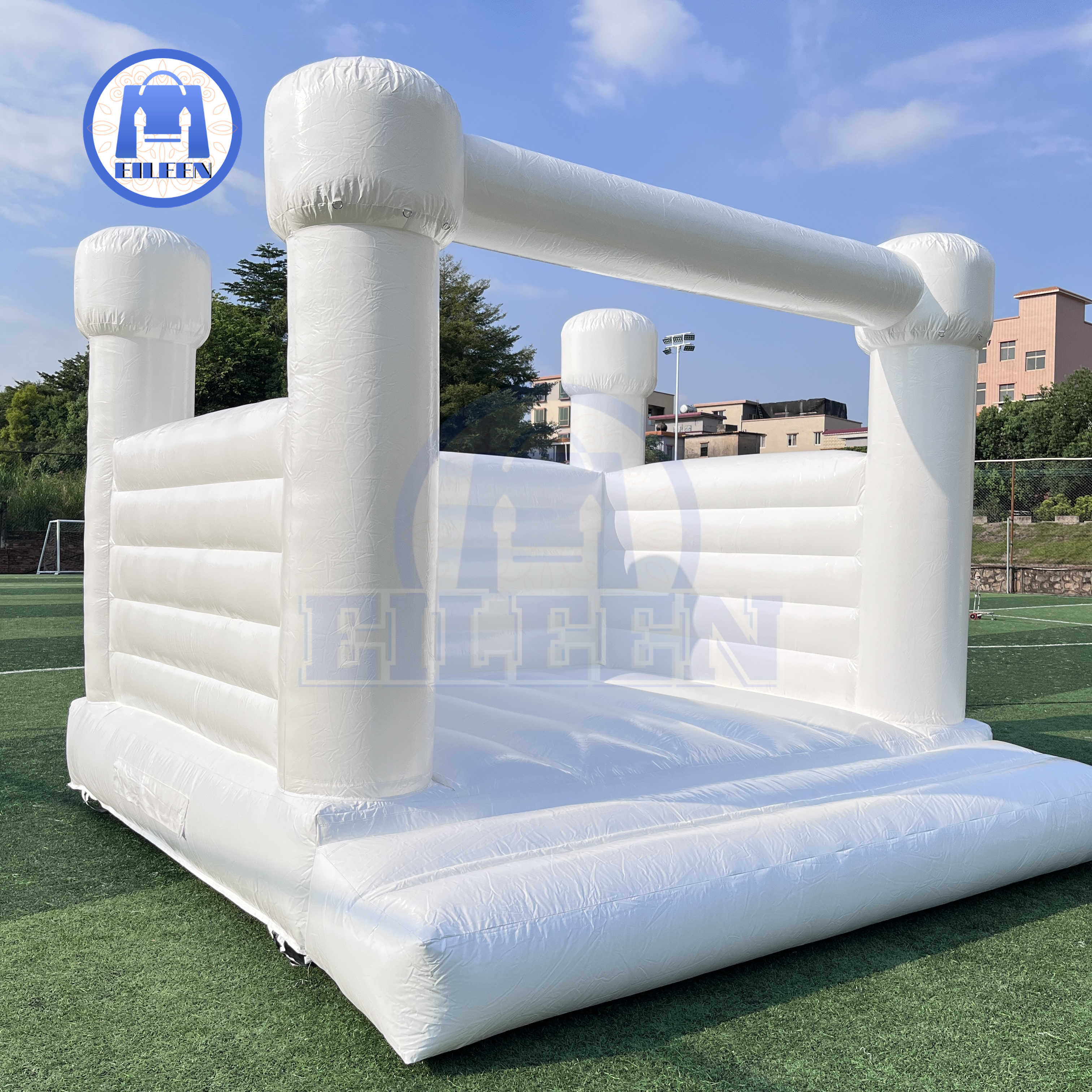 RTS 13x13ft White Bounce House For Softplay Rental Commercial Bouncy House Outdoor Use Inflatable White Bouncy Castle For Kid