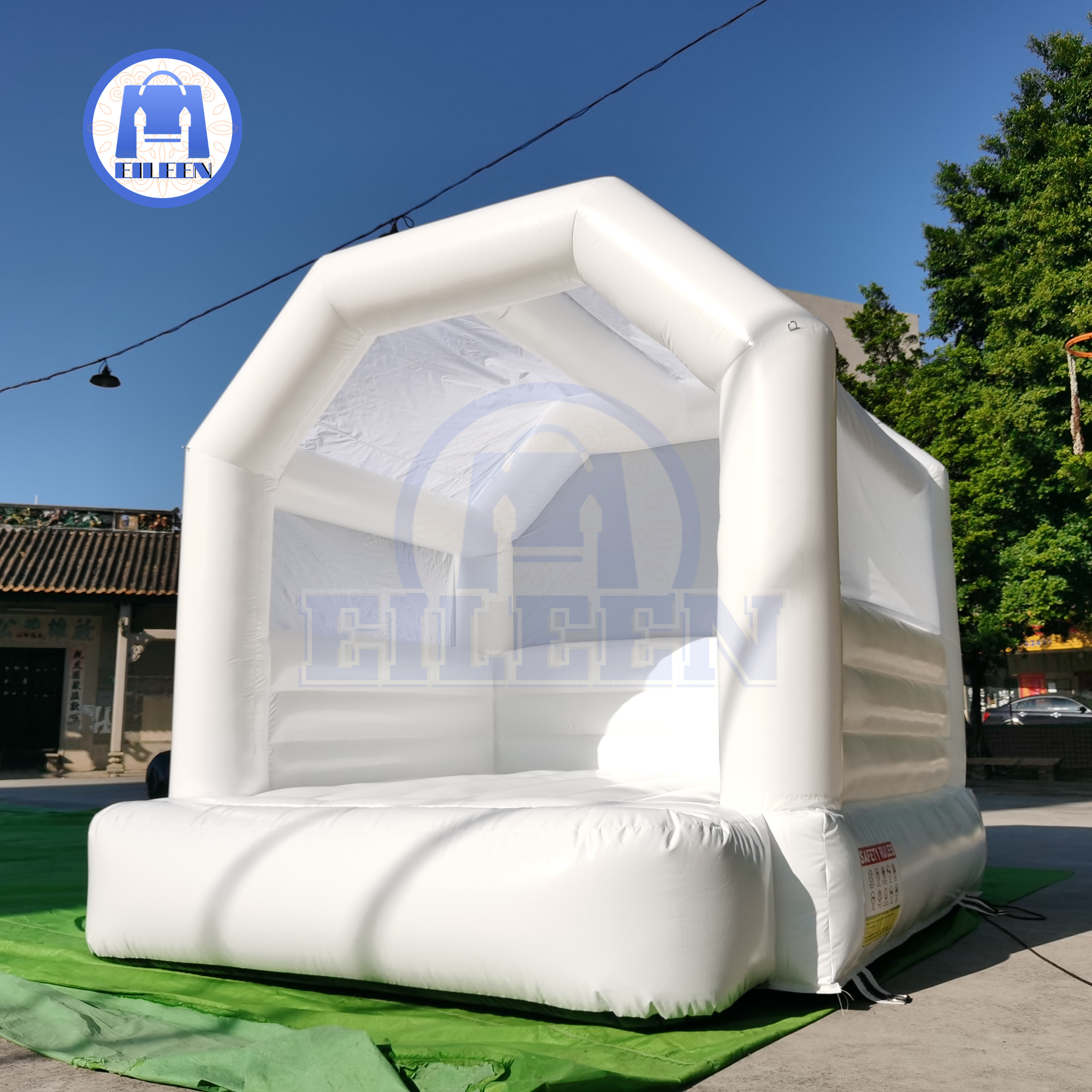 Commercial Grade Arch Inflatable White Arch Bounce House Jumping Castle Bouncy Castle For Wedding Parties Balloons Decoration