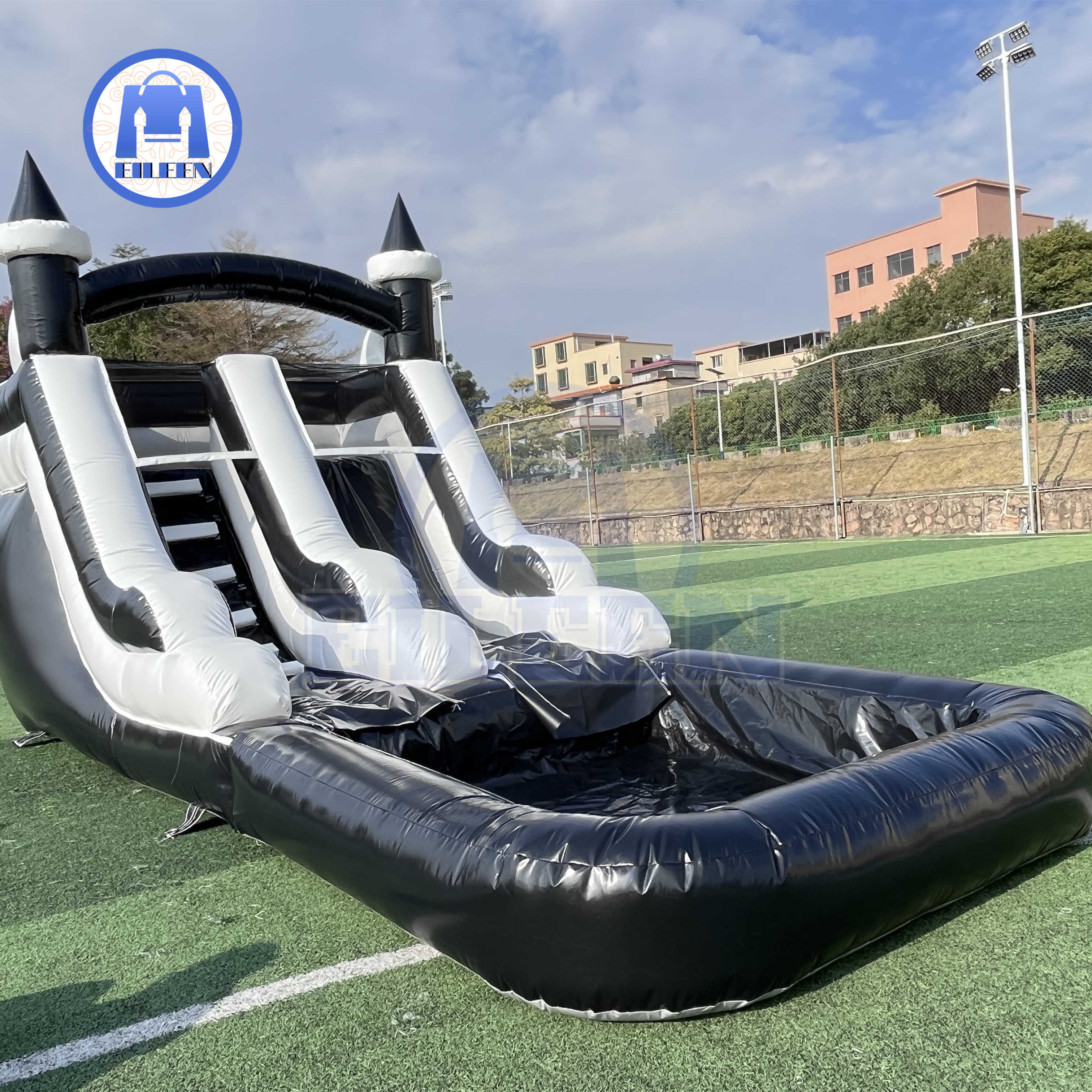 Commercial 20*9*13ft Inflatable water slide with pool for rental and resell in summer fun for kids and adults