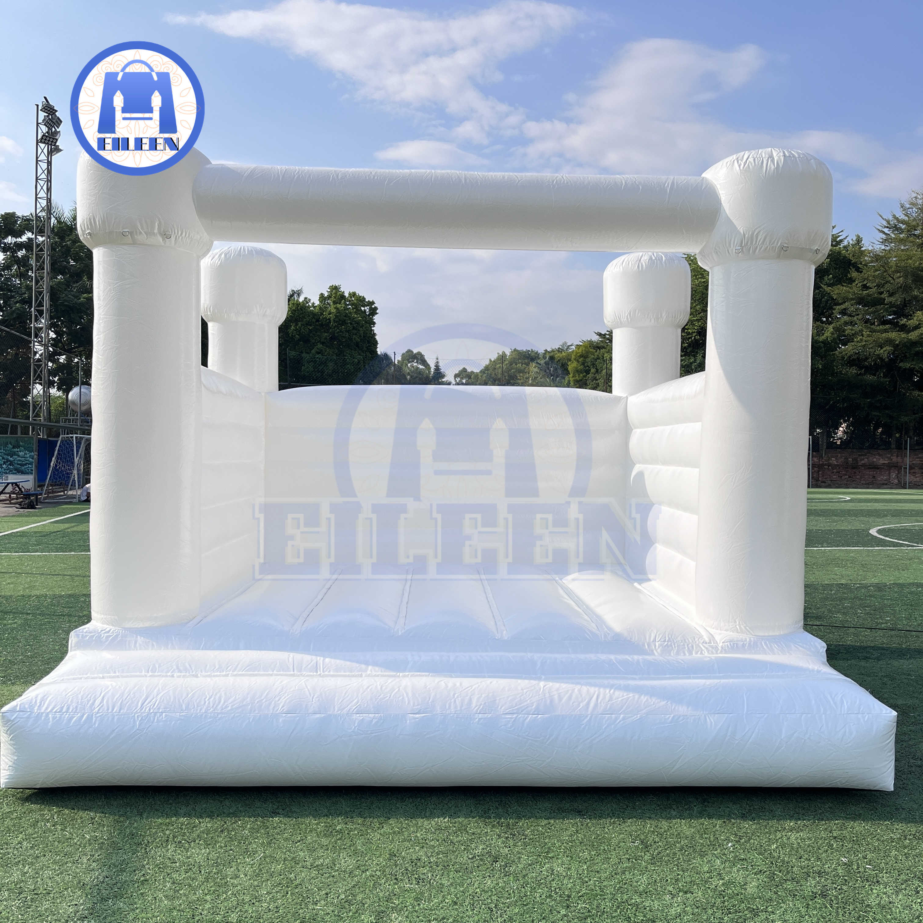 RTS 13x13ft White Bounce House For Softplay Rental Commercial Bouncy House Outdoor Use Inflatable White Bouncy Castle For Kid