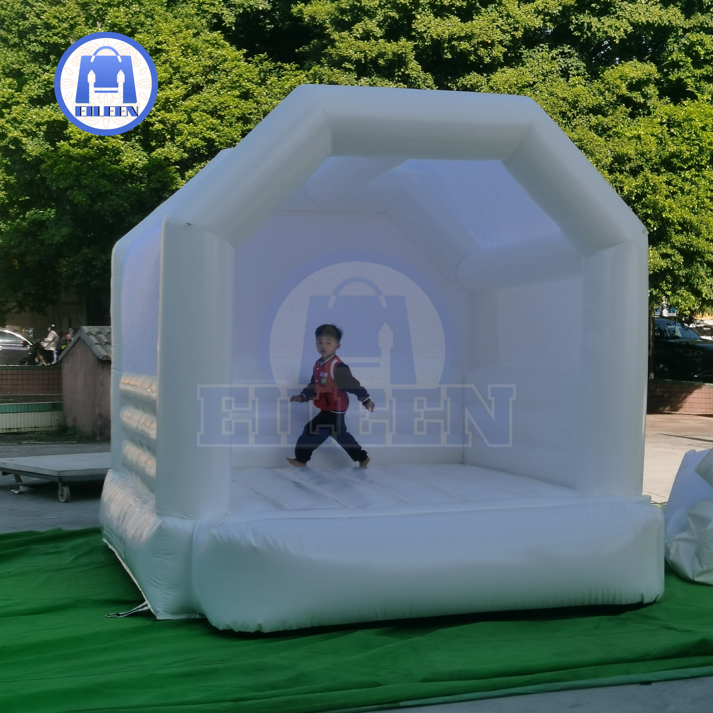 Commercial Grade Arch Inflatable White Arch Bounce House Jumping Castle Bouncy Castle For Wedding Parties Balloons Decoration