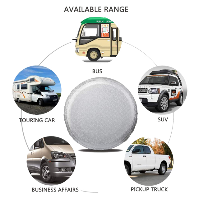 good quality car accessories Aluminium film spare wheel cover tire bag for travel