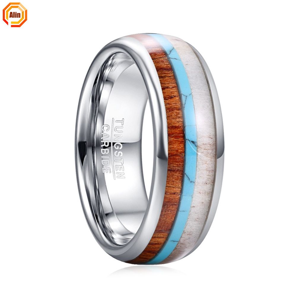 6MM 18K Gold Plated Beveled High Quality Competitive Price Tungsten Carbide Ring For Men's Wedding