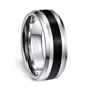 2023 New Arrival Golden Supplier 8mm Wholesale Wens Silver Tungsten Ring In China