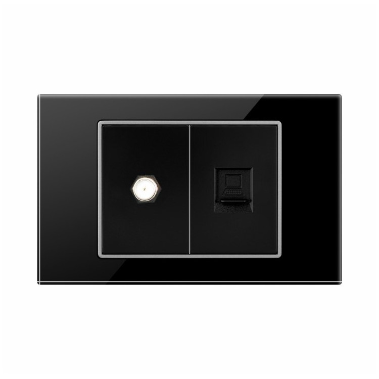 Latin South America  2 Gang 1 Way Electrical Light Wall Switches Doble Interruptor Acrylic Cover Decorated