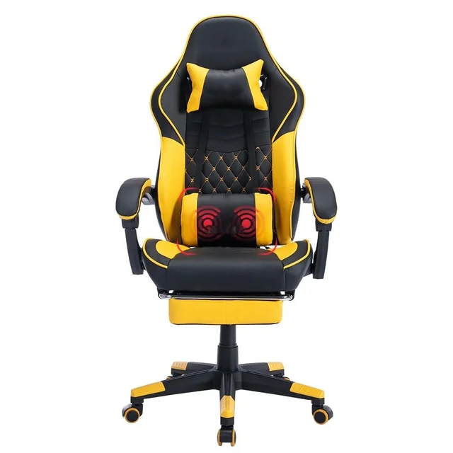 ALINUNU Ergonomic Video Gamer Chairs Gaming Chairs Gamer Chairs Massage Lumbar Support Swivel Height Adjustable Headrest Backres