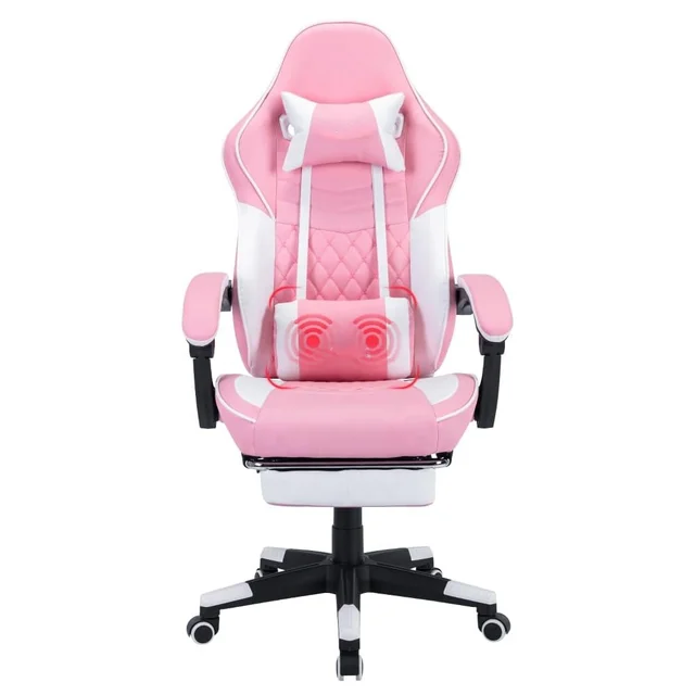 ALINUNU Ergonomic Video Gamer Chairs Gaming Chairs Gamer Chairs Massage Lumbar Support Swivel Height Adjustable Headrest Backres