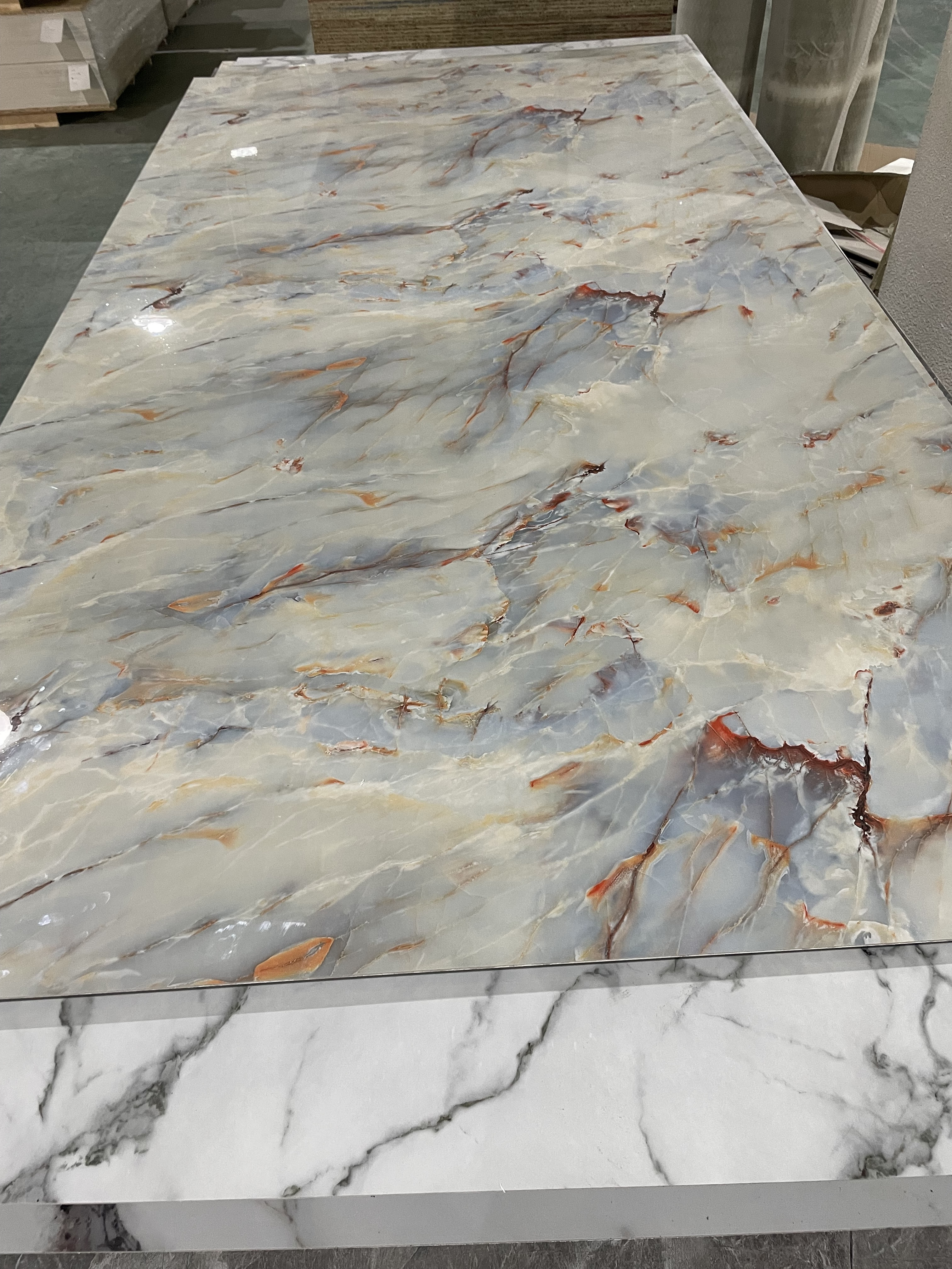 New design Waterproof UV marble pvc wall panel interior decoration marble wall panel