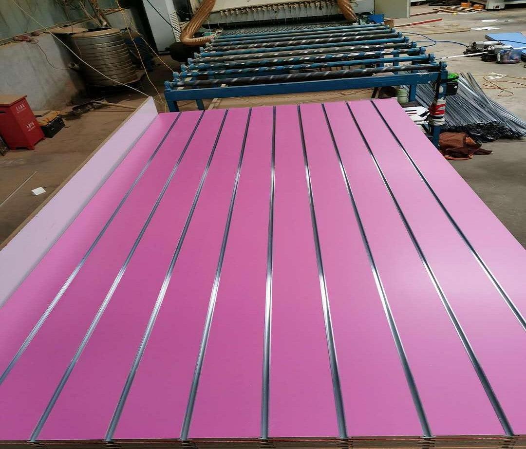 high quality melamine faced slatwall mdf board,slot mdf