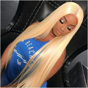 New Honey Blonde Color Remy Brazilian Straight Lace Front Human Hair Wig Frontal Wigs High temperature silk wig Hair for Woman