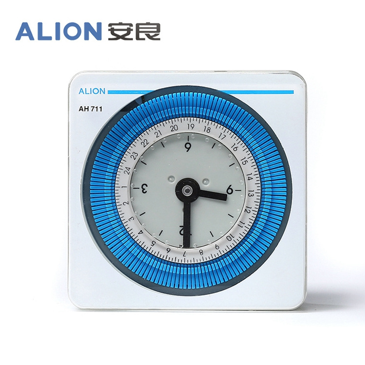 ALION AH711 10A 50Hz Mechanical Programmable Din Rail Analogue 24 Hour Manual Timer Switch 220V 230V Hour Time Switch