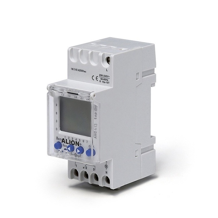 ALION AHC613 DIN rail LCD Programmable Astronomical Time Switch Electrical Digital Timer Switch 220V