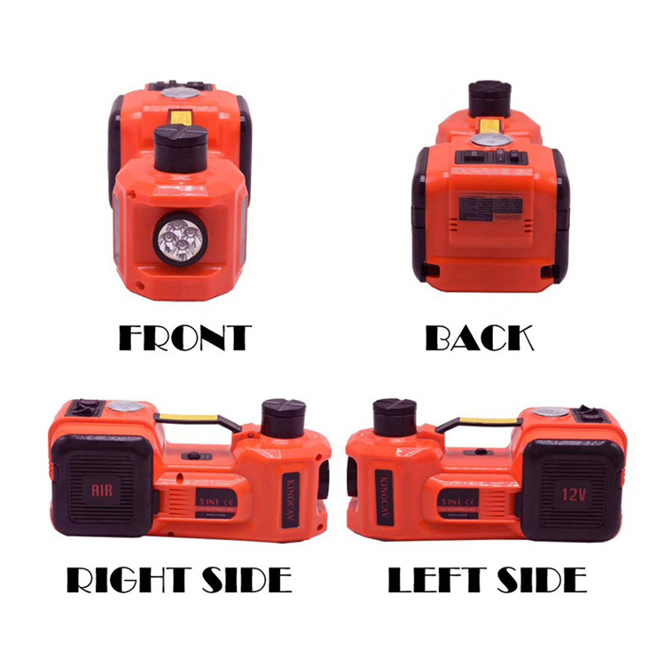 Car Repair 12V DC 3 in 1 Tire Inflator and Flashlight with Electric Impact Wrench 5T Electric Hydraulic car Floor Jack