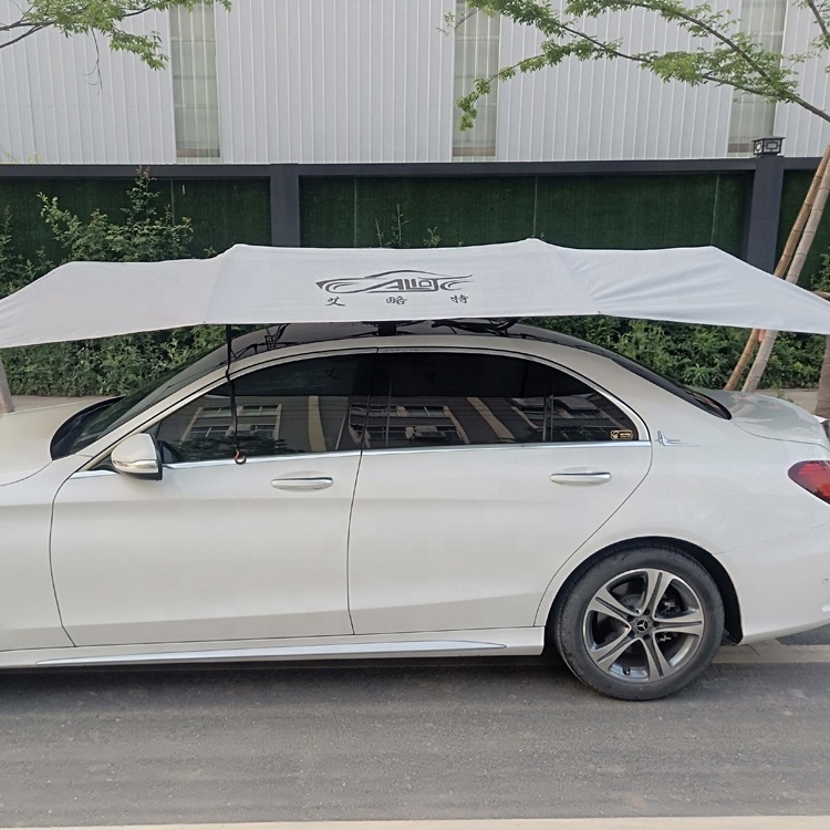 Electric Folding Effective Shading Easy Install Functional White Roof Tent Portable Umbrella Automatic Car Umbrella Shade