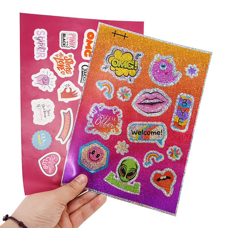 Custom Printing Lovely Journal Decoration  Self Adhesive Vinyl Kiss Cut Sticker Sheet