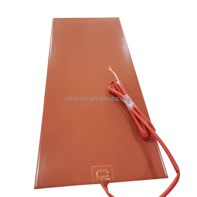 Custom 12v 24v 110v 220v Electric Flexible Heating Pad Rubber Silicone Heater Melt Snow in Winter Provided 1000mm; Custom 1.5