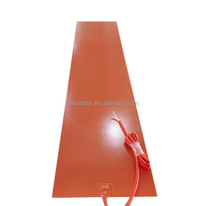 Custom 12v 24v 110v 220v Electric Flexible Heating Pad Rubber Silicone Heater Melt Snow in Winter Provided 1000mm; Custom 1.5