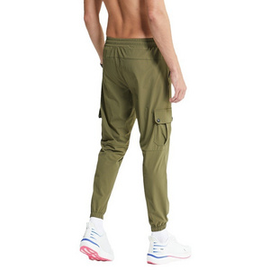 Quick Dry Men's Cool Fabric High Stretch Workout Fitness Yoga Pants Gym Leggings With Pockets