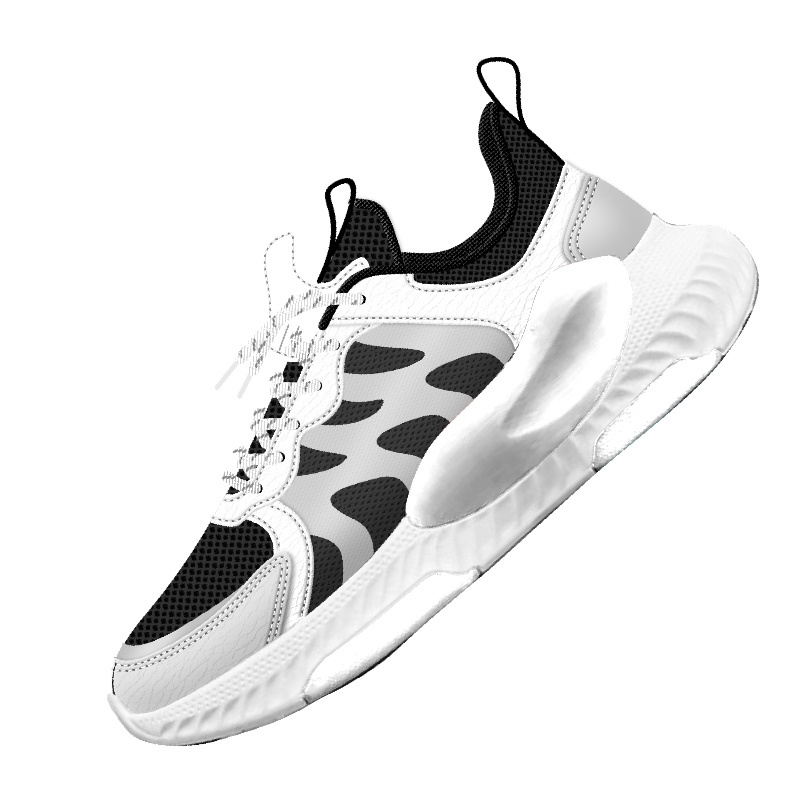 2024 New Style Men Casual Fitness Walking Sneakers Autumn Breathable Black White Jogger Sport Running Shoes