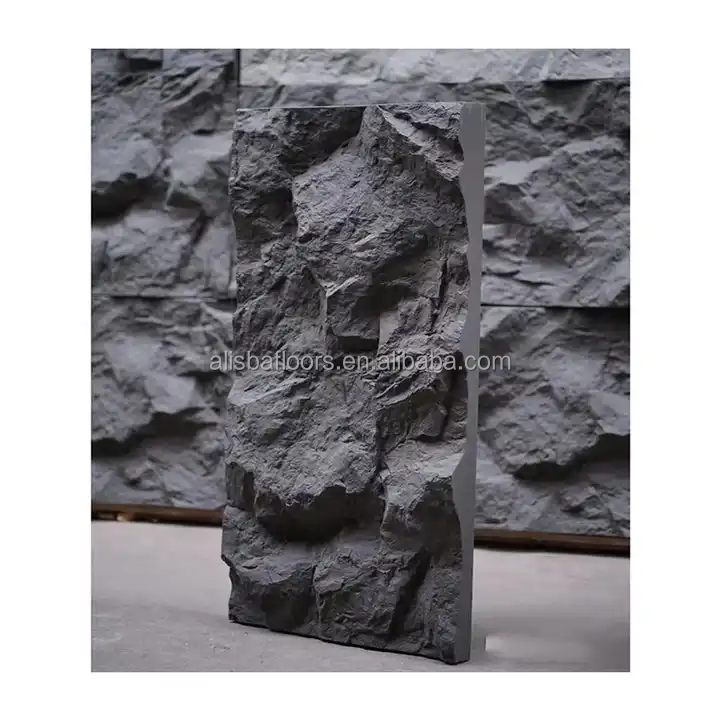 Alisba Fast Installation polyurethane pu stone wall panel Use Indoor And Outdoor Decoration