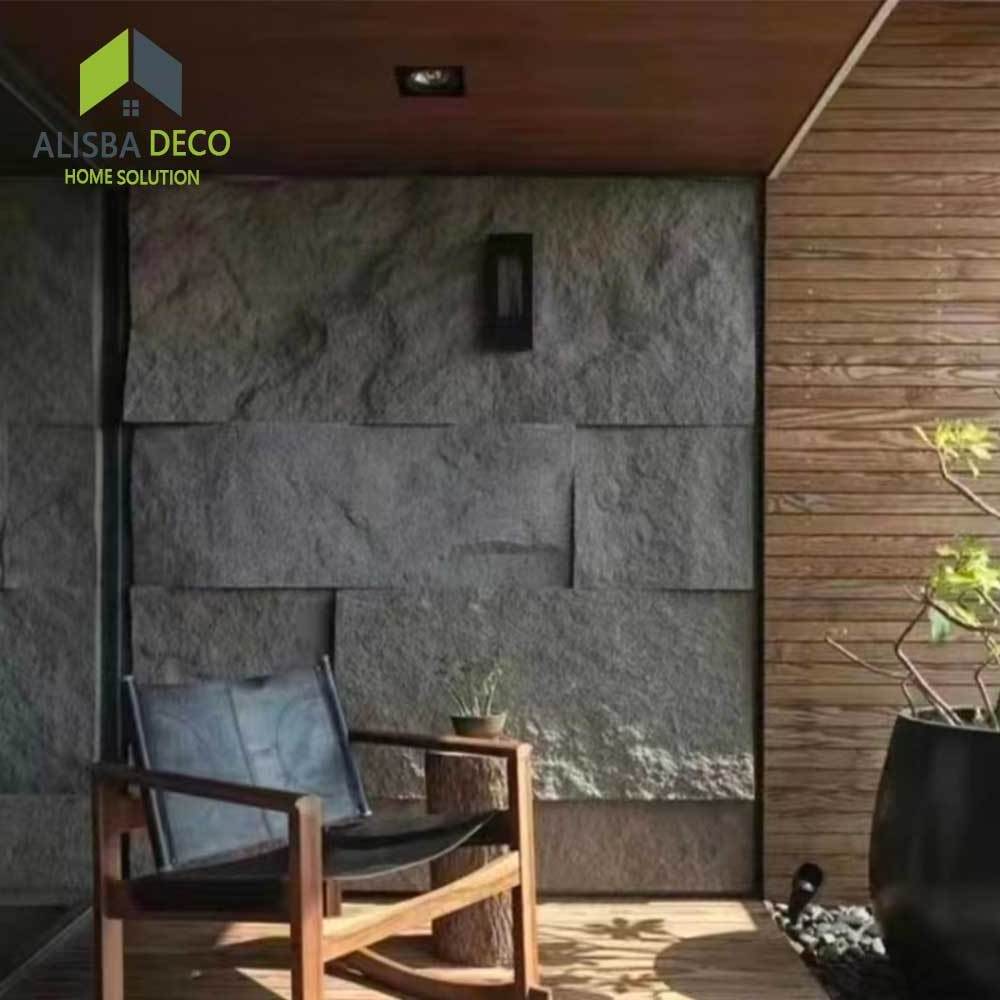 Alisba Fast Installation polyurethane pu stone wall panel Use Indoor And Outdoor Decoration