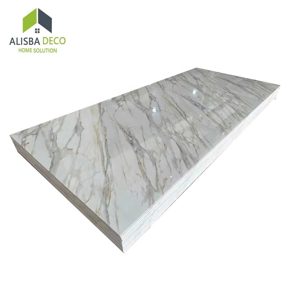 Hot sell plastic sheet pvc faux marble & pvc marble sheet & pvc marble wall panel waterproof uv panel