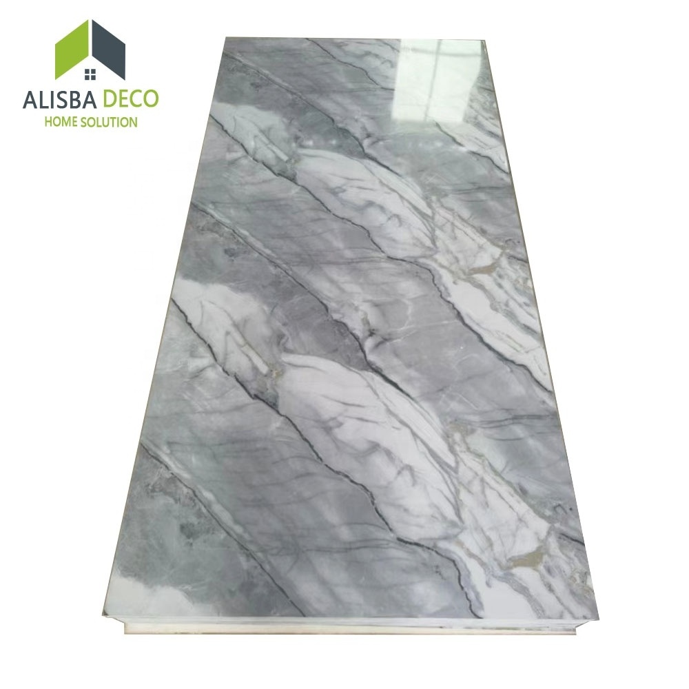 Hot sell plastic sheet pvc faux marble & pvc marble sheet & pvc marble wall panel waterproof uv panel