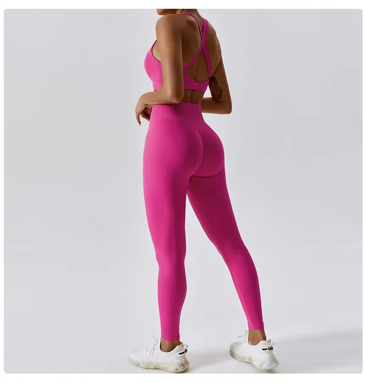 2024 Custom Fitness Yoga wear Wholesale Butt Lift Leggings Full Zip Jacket Gym ActiveWear 4 Pieces Workout Suit Set For women