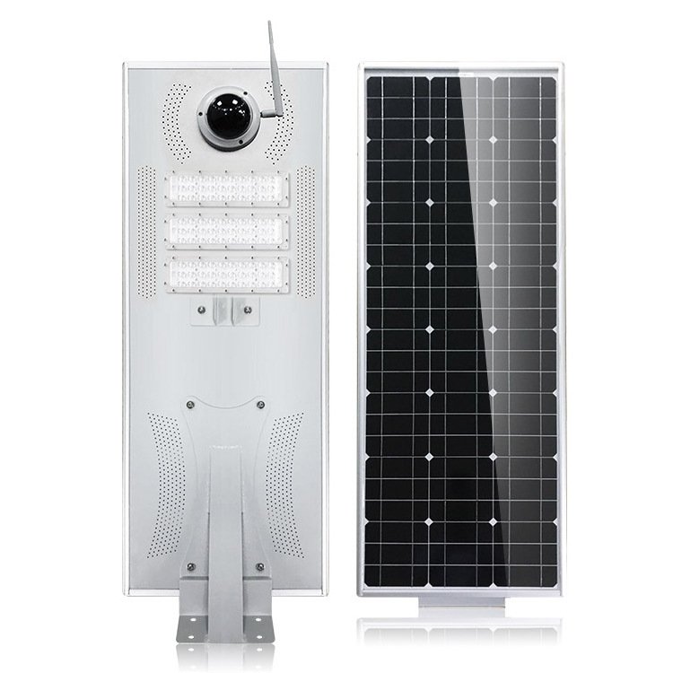 Outdoor IP65 Waterproof 80W 12V Solar Led Street Light with Monitoring Camera